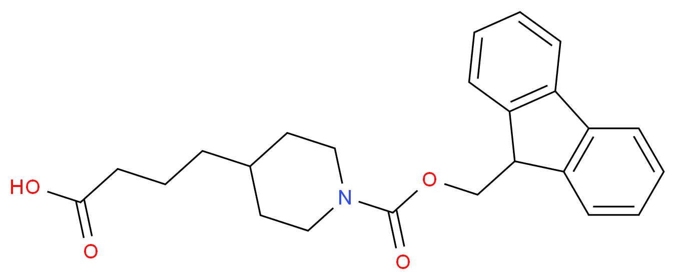 4-(1-FMOC-PIPERIDIN-4-YL)-BUTYRIC ACID_分子结构_CAS_885274-47-5)