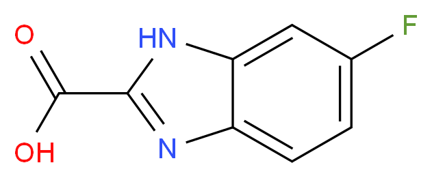 6-fluoro-1H-1,3-benzodiazole-2-carboxylic acid_分子结构_CAS_876710-76-8