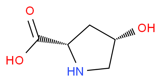 (2S,4S)-4-hydroxypyrrolidine-2-carboxylic acid_分子结构_CAS_618-27-9