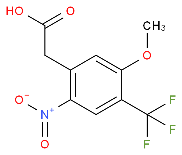 2-[5-Methoxy-2-nitro-4-(trifluoromethyl)phenyl]-acetic acid_分子结构_CAS_)