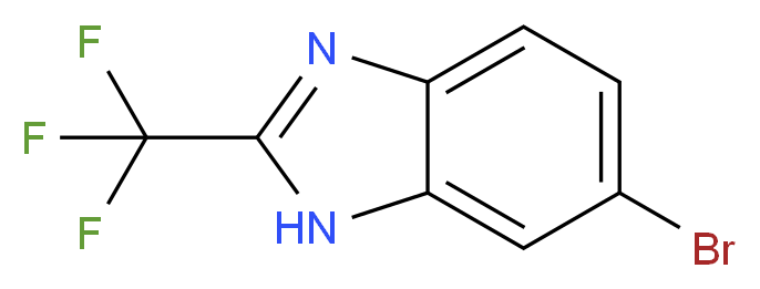 6-bromo-2-(trifluoromethyl)-1H-1,3-benzodiazole_分子结构_CAS_3671-60-1