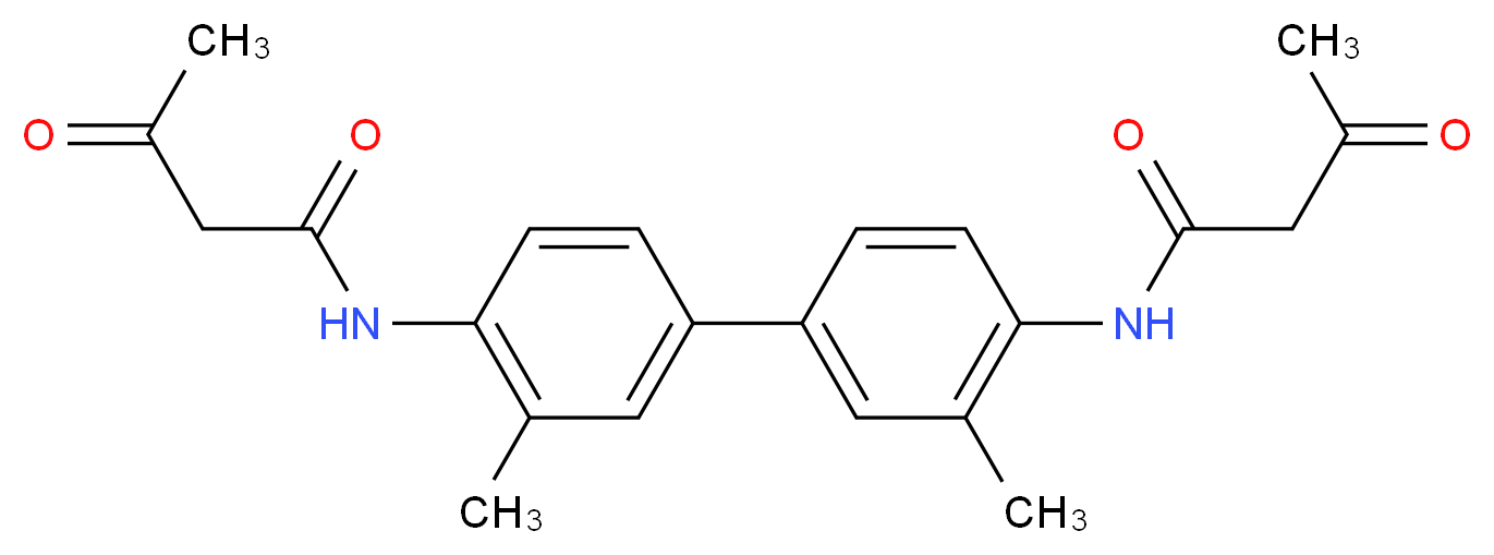 N-{2-methyl-4-[3-methyl-4-(3-oxobutanamido)phenyl]phenyl}-3-oxobutanamide_分子结构_CAS_91-96-3