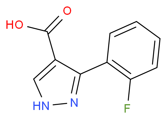 3-(2-fluorophenyl)-1H-pyrazole-4-carboxylic acid_分子结构_CAS_879996-73-3