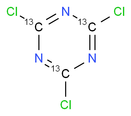 trichloro(2,4,6-<sup>1</sup><sup>3</sup>C<sub>3</sub>)-1,3,5-triazine_分子结构_CAS_286013-07-8