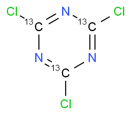 Cyanuric Chloride-13C3_分子结构_CAS_)