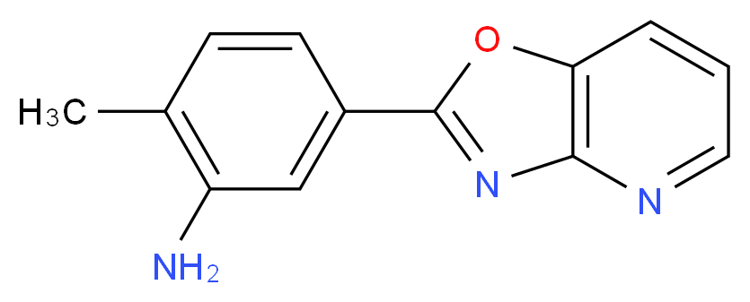 2-Methyl-5-oxazolo[4,5-b]pyridin-2-yl-phenylamine_分子结构_CAS_)