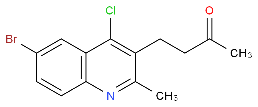 4-(6-bromo-4-chloro-2-methylquinolin-3-yl)butan-2-one_分子结构_CAS_27311-88-2)