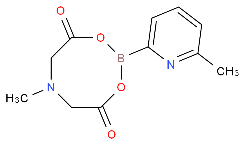 6-methyl-2-(6-methylpyridin-2-yl)-1,3,6,2-dioxazaborocane-4,8-dione_分子结构_CAS_1227700-42-6