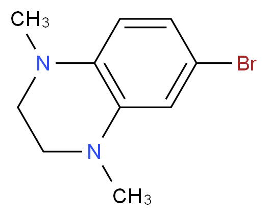 6-bromo-1,4-dimethyl-1,2,3,4-tetrahydroquinoxaline_分子结构_CAS_876728-35-7