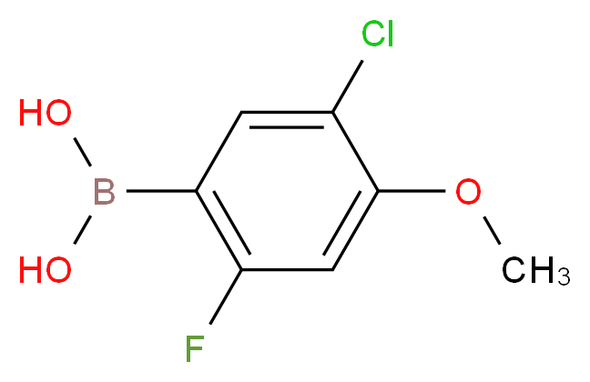 (5-chloro-2-fluoro-4-methoxyphenyl)boronic acid_分子结构_CAS_1072952-18-1