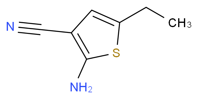 2-amino-5-ethylthiophene-3-carbonitrile_分子结构_CAS_635302-32-8