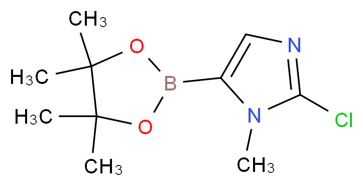 2-氯-1-甲基-1H-咪唑-5-硼酸频哪酯_分子结构_CAS_1315281-29-8)