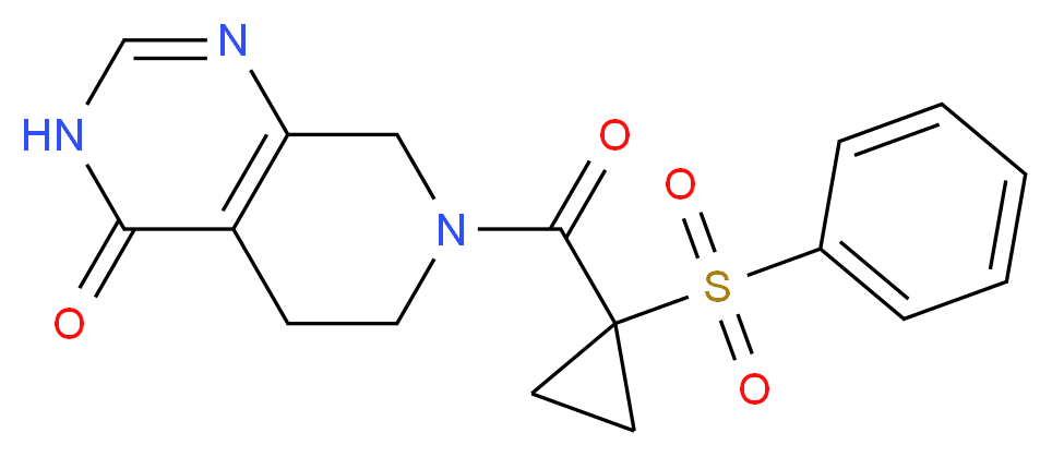7-{[1-(phenylsulfonyl)cyclopropyl]carbonyl}-5,6,7,8-tetrahydropyrido[3,4-d]pyrimidin-4(3H)-one_分子结构_CAS_)
