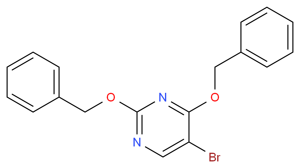 5-Bromo-2,4-di(benzyloxy)pyrimidine_分子结构_CAS_)