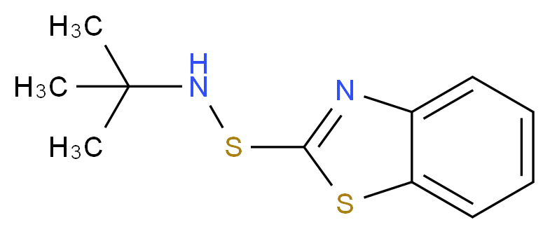 N-叔丁基-2-苯并噻唑次磺酰胺_分子结构_CAS_95-31-8)