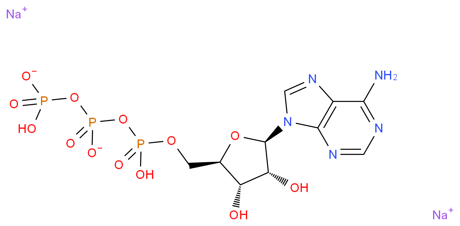 Adenosine 5′-triphosphate disodium salt solution_分子结构_CAS_987-65-5)