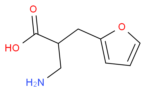 3-AMINO-2-(FURAN-2-YLMETHYL)PROPANOIC ACID_分子结构_CAS_910444-20-1)