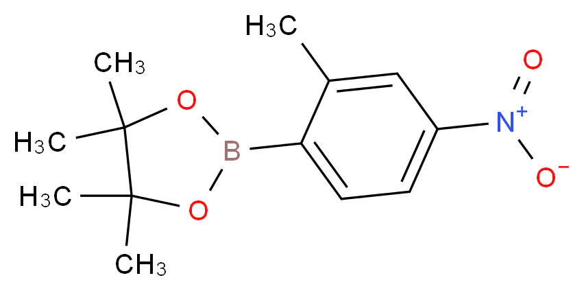 4,4,5,5-Tetramethyl-2-(2-methyl-4-nitrophenyl)-1,3,2-dioxaborolane_分子结构_CAS_883715-40-0)