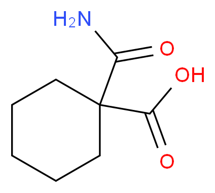 1-Carbamoylcyclohexane-1-carboxylic acid_分子结构_CAS_137307-65-4)