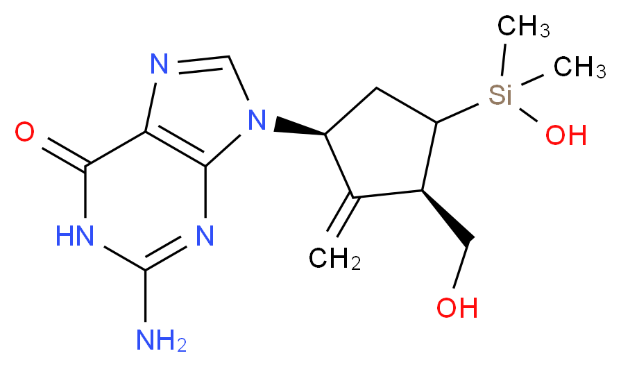 4-Dehydroxy-4-dimethylhydroxysilyl Entecavir_分子结构_CAS_870614-82-7)