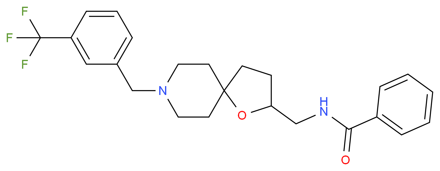 N-({8-[3-(trifluoromethyl)benzyl]-1-oxa-8-azaspiro[4.5]dec-2-yl}methyl)benzamide_分子结构_CAS_)