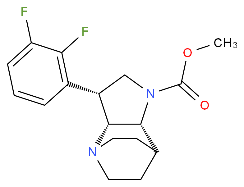 methyl (3R*,3aR*,7aR*)-3-(2,3-difluorophenyl)hexahydro-4,7-ethanopyrrolo[3,2-b]pyridine-1(2H)-carboxylate_分子结构_CAS_)