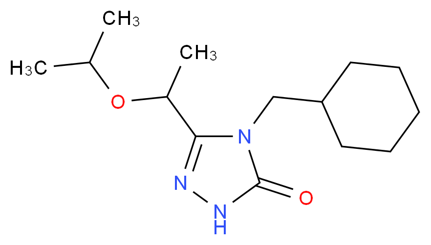 4-(cyclohexylmethyl)-5-(1-isopropoxyethyl)-2,4-dihydro-3H-1,2,4-triazol-3-one_分子结构_CAS_)