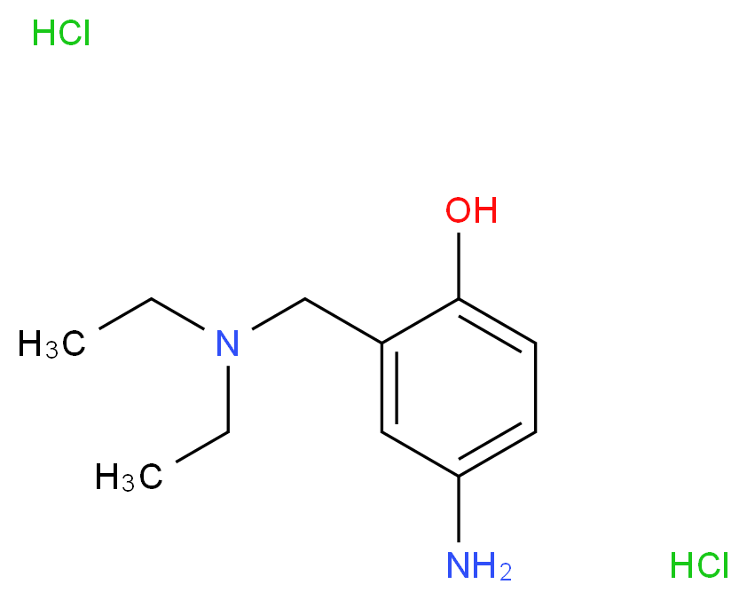 4-amino-2-[(diethylamino)methyl]phenol dihydrochloride_分子结构_CAS_6297-14-9