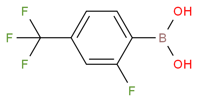 2-氟-4-(三氟甲基)苯硼酸_分子结构_CAS_503309-11-3)
