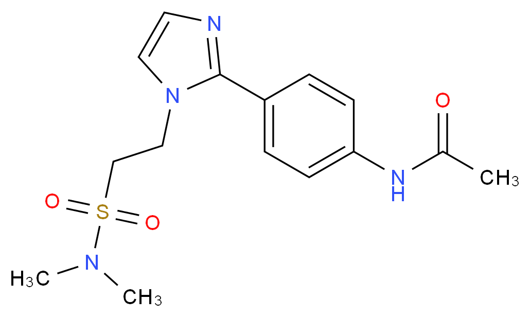 N-[4-(1-{2-[(dimethylamino)sulfonyl]ethyl}-1H-imidazol-2-yl)phenyl]acetamide_分子结构_CAS_)