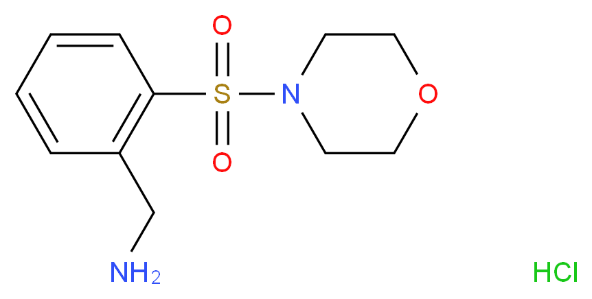 1-[2-(morpholin-4-ylsulfonyl)phenyl]methanamine hydrochloride_分子结构_CAS_918812-18-7)
