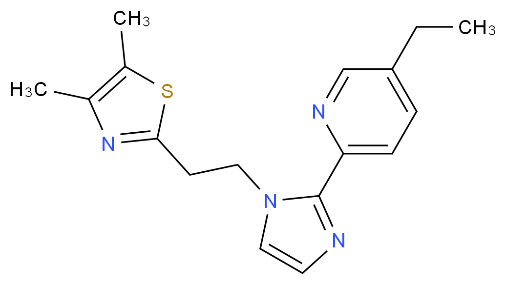 2-{1-[2-(4,5-dimethyl-1,3-thiazol-2-yl)ethyl]-1H-imidazol-2-yl}-5-ethylpyridine_分子结构_CAS_)