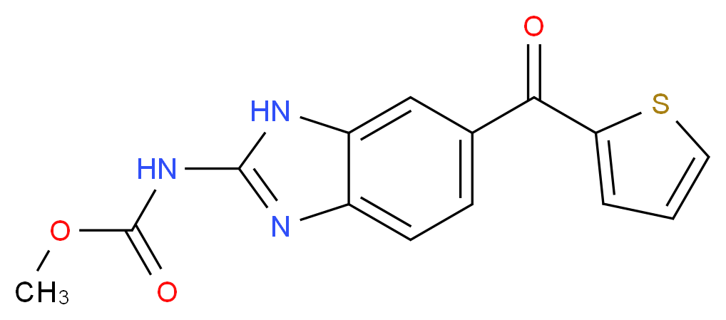 METHYL [5-(2-THIENYL-CARBONYL)-1H-BENZ-IMIDAZOLE-2-YL]-CARBAMATE_分子结构_CAS_31430-18-9)