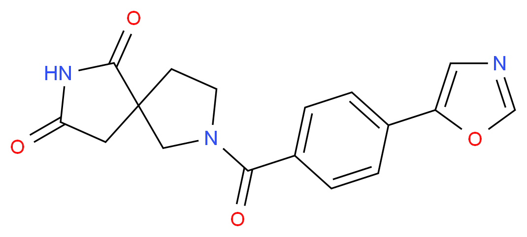 7-[4-(1,3-oxazol-5-yl)benzoyl]-2,7-diazaspiro[4.4]nonane-1,3-dione_分子结构_CAS_)