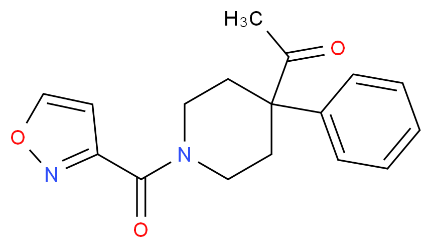 1-[1-(3-isoxazolylcarbonyl)-4-phenyl-4-piperidinyl]ethanone_分子结构_CAS_)