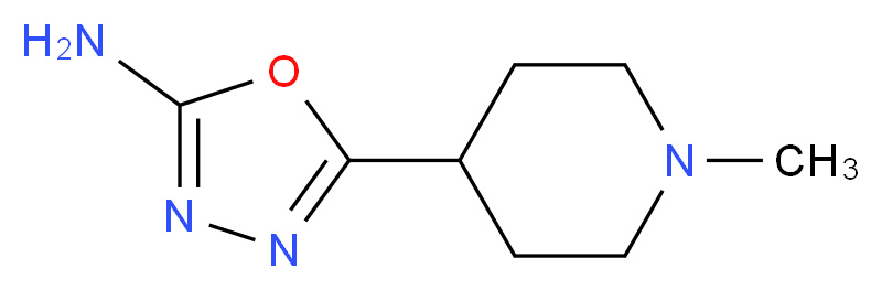 5-(1-methyl-4-piperidinyl)-1,3,4-oxadiazol-2-amine_分子结构_CAS_7659-03-2)