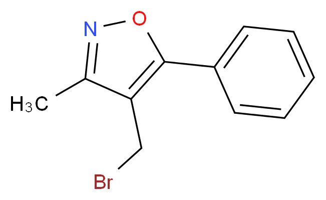 4-(Bromomethyl)-3-methyl-5-phenylisoxazole_分子结构_CAS_113841-59-1)