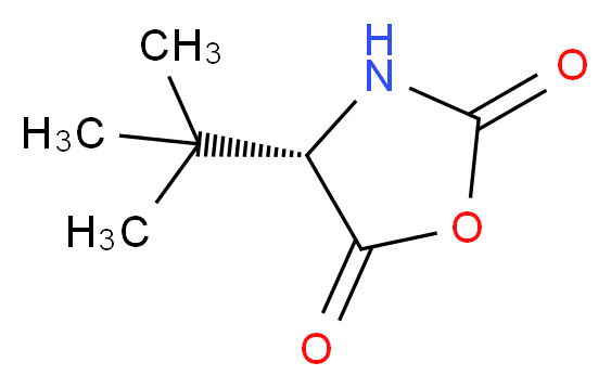 (4S)-4-tert-butyl-1,3-oxazolidine-2,5-dione_分子结构_CAS_62965-56-4