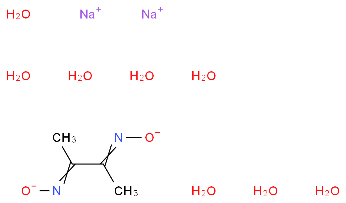 disodium oxido[3-(oxidoimino)butan-2-ylidene]amine octahydrate_分子结构_CAS_75006-64-3
