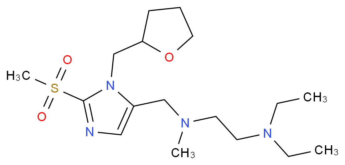 N,N-diethyl-N'-methyl-N'-{[2-(methylsulfonyl)-1-(tetrahydro-2-furanylmethyl)-1H-imidazol-5-yl]methyl}-1,2-ethanediamine_分子结构_CAS_)