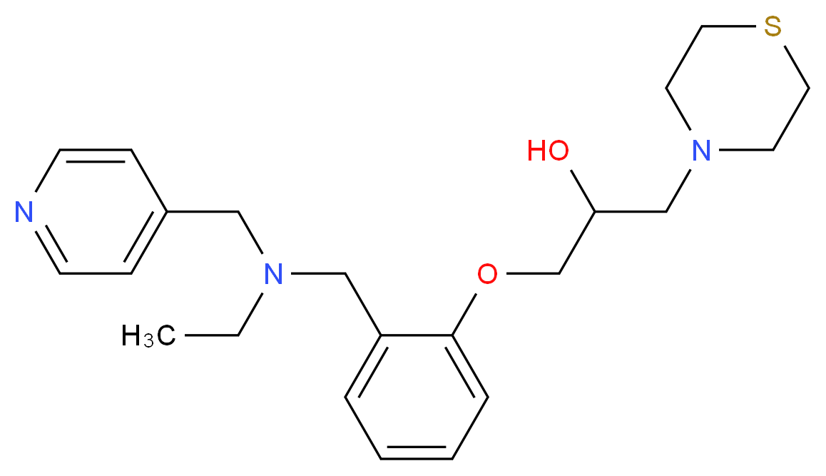 1-(2-{[ethyl(4-pyridinylmethyl)amino]methyl}phenoxy)-3-(4-thiomorpholinyl)-2-propanol_分子结构_CAS_)