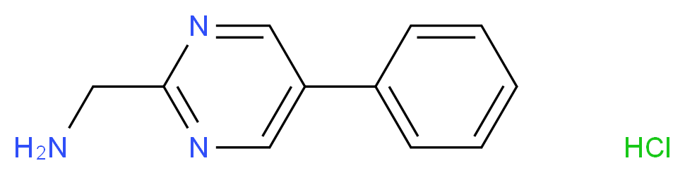 (5-phenylpyrimidin-2-yl)methanamine hydrochloride_分子结构_CAS_1240603-02-4)