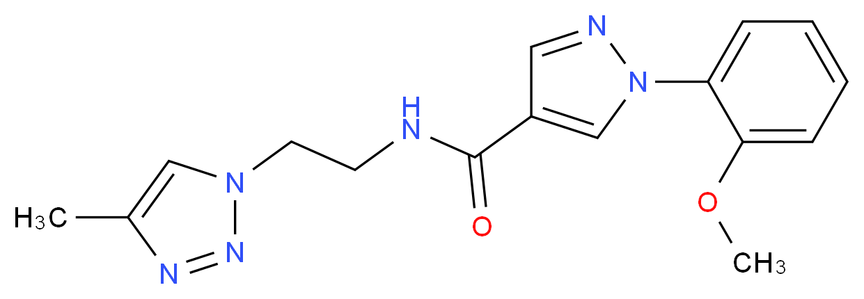 1-(2-methoxyphenyl)-N-[2-(4-methyl-1H-1,2,3-triazol-1-yl)ethyl]-1H-pyrazole-4-carboxamide_分子结构_CAS_)