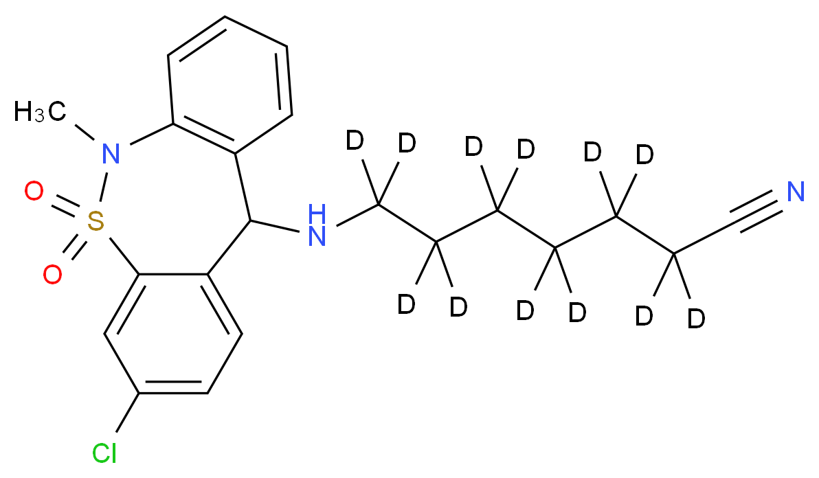 Decarboxy Tianeptine-d12 Nitrile_分子结构_CAS_1216525-46-0)