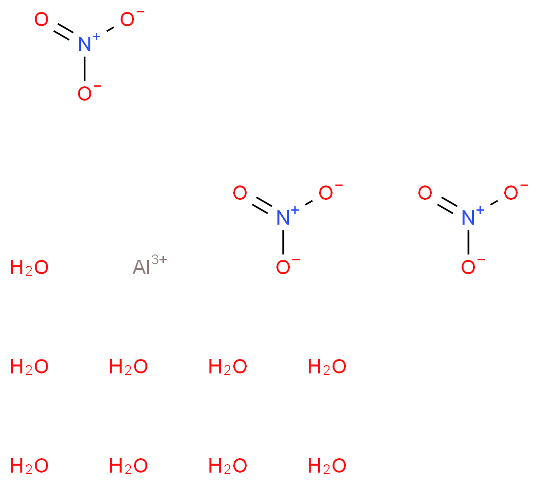 aluminium(3+) ion nonahydrate trinitrate_分子结构_CAS_7784-27-2
