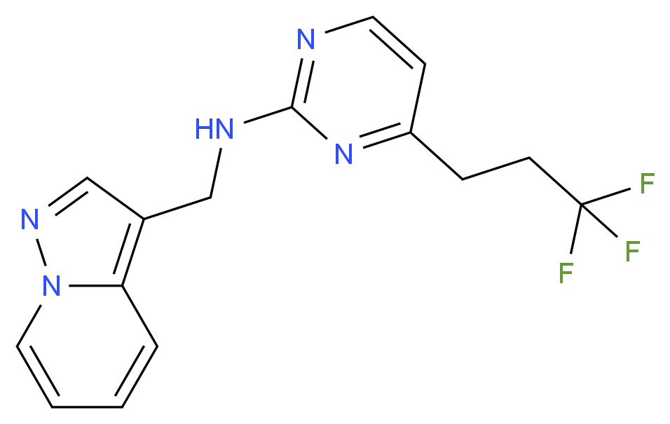 N-(pyrazolo[1,5-a]pyridin-3-ylmethyl)-4-(3,3,3-trifluoropropyl)pyrimidin-2-amine_分子结构_CAS_)