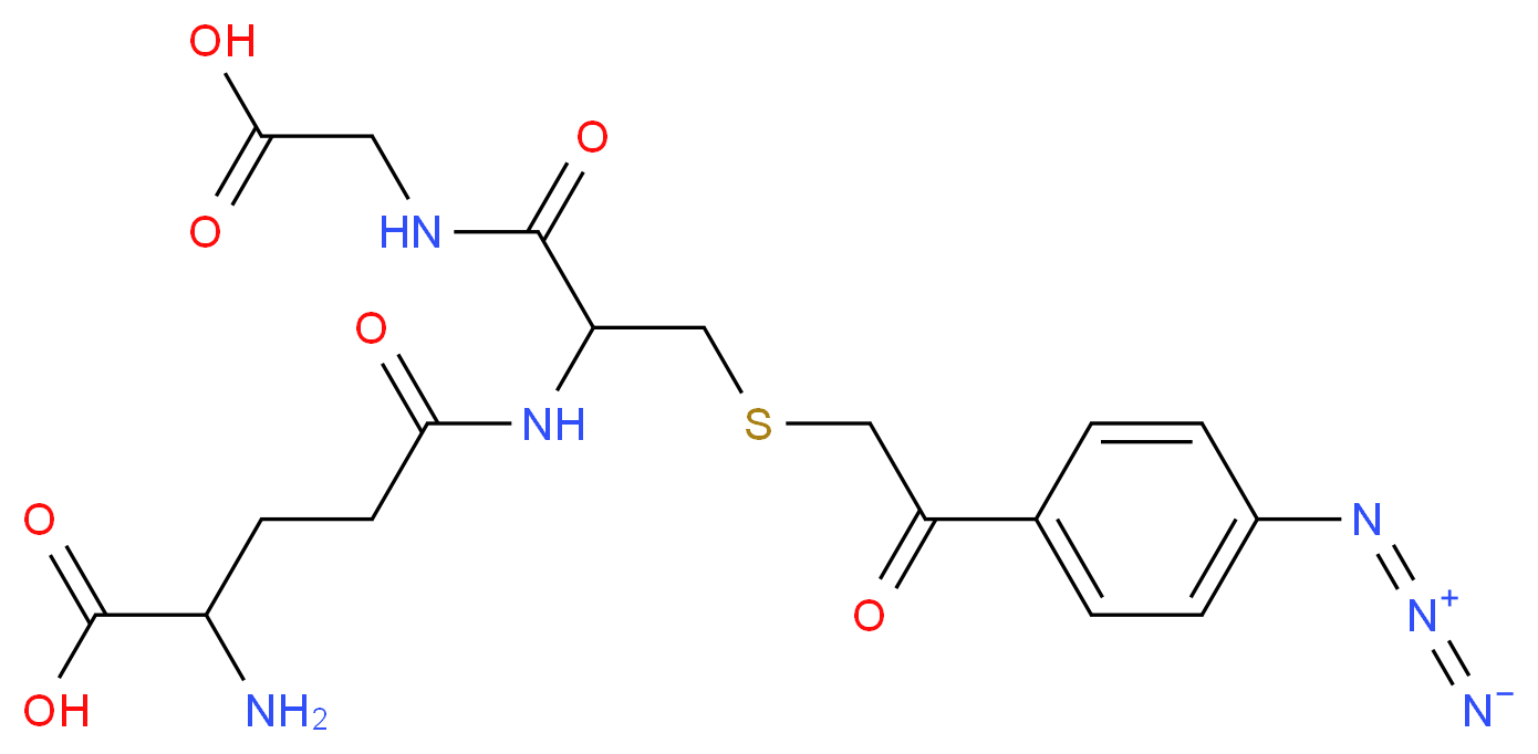 2-amino-4-[(2-{[2-(4-azidophenyl)-2-oxoethyl]sulfanyl}-1-[(carboxymethyl)carbamoyl]ethyl)carbamoyl]butanoic acid_分子结构_CAS_73322-71-1