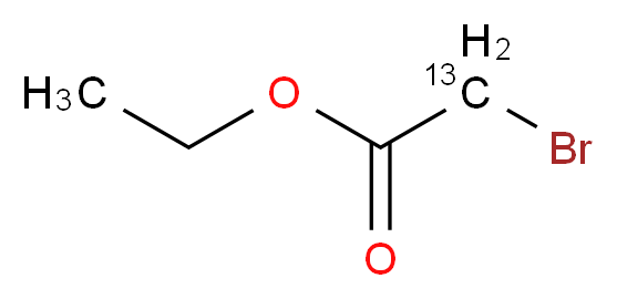 溴乙酸乙酯-2-13C_分子结构_CAS_85539-84-0)
