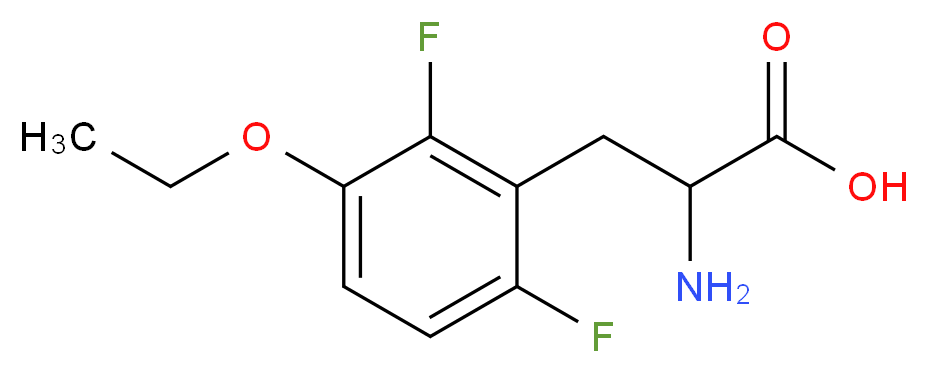 3-乙氧基-2,6-二氟-DL-苯基丙氨酸_分子结构_CAS_1260007-97-3)