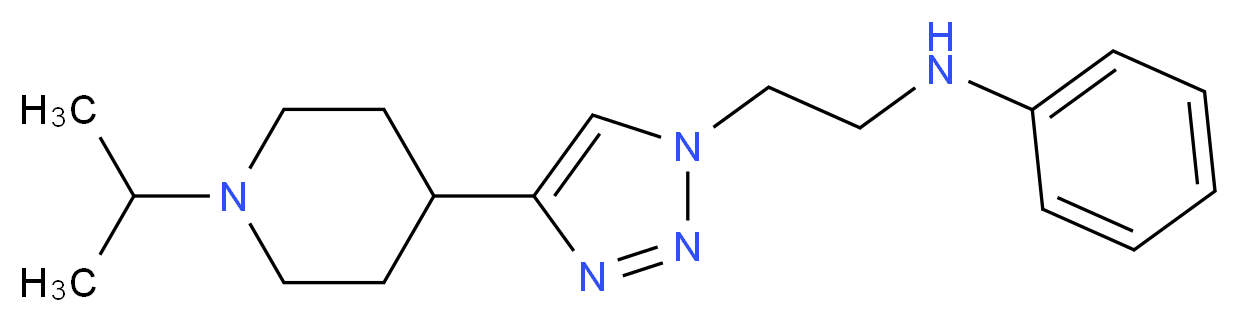 N-{2-[4-(1-isopropylpiperidin-4-yl)-1H-1,2,3-triazol-1-yl]ethyl}aniline_分子结构_CAS_)